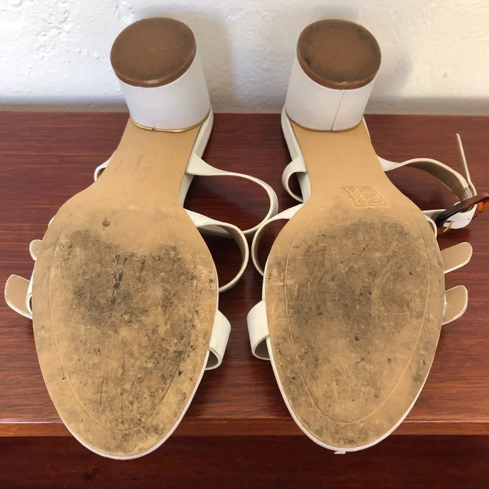 andrew Marc New York Heidi White Slip On Sandals - Picture 7 of 7